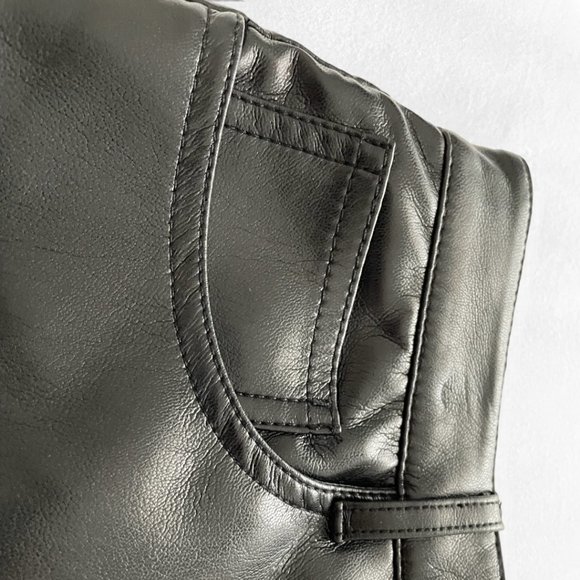 Aritzia Faux-Leather Shorts (8) - Picture 5 of 9